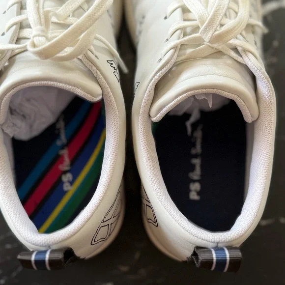 PS Paul Smith White Sneakers with Graphic Details - Picture 8 of 12